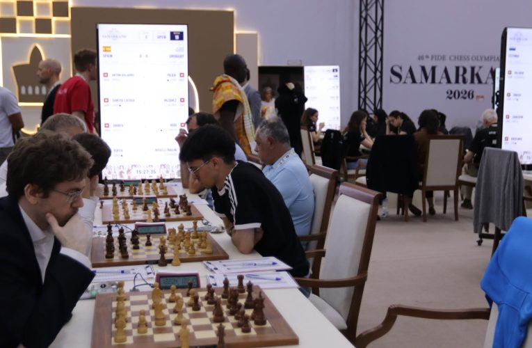 Difícil jornada para los equipos celestes en la Olimpiada de Ajedrez